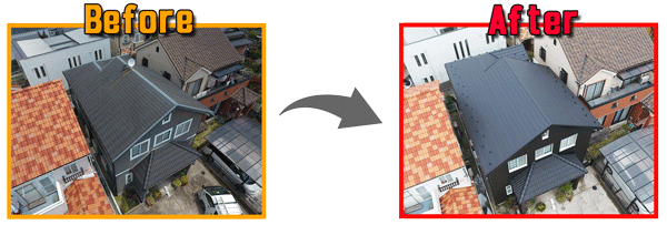 屋根のカバー工法スーパーガルテクトフッ素